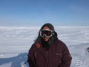 An Indian at the top of the world -- myself at the edge of the Arctic Ocean